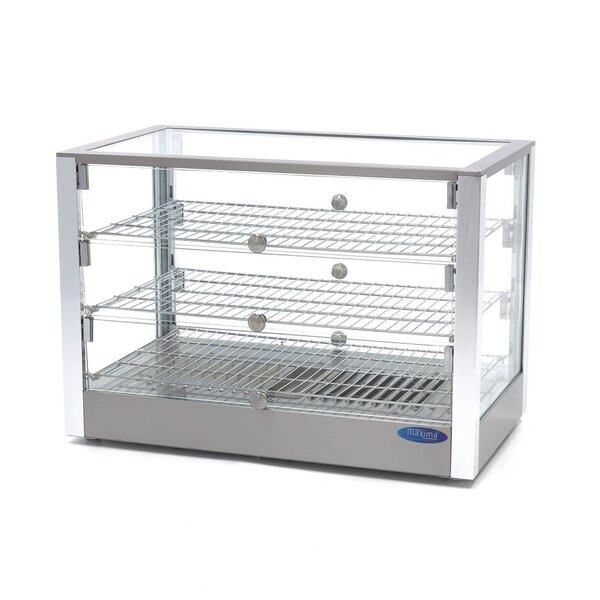 Warmhoudvitrine | 6 Deuren | 87 Liter Capaciteit | 3 Roosters | 0.8kW (230V) | 700x400x500(h)mm