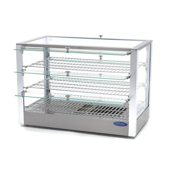 Warmhoudvitrine | 6 Deuren | 87 Liter Capaciteit | 3 Roosters | 0.8kW (230V) | 700x400x500(h)mm