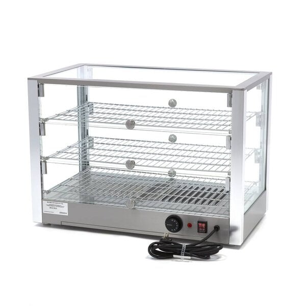 Warmhoudvitrine | 6 Deuren | 87 Liter Capaciteit | 3 Roosters | 0.8kW (230V) | 700x400x500(h)mm