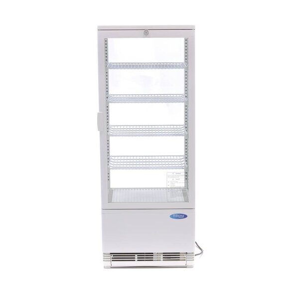 Koelvitrine | 1 Draaideur | 105 Liter Capaciteit | 4 Roosters | 0.18kW (230V) | 428x386x1110(h)mm