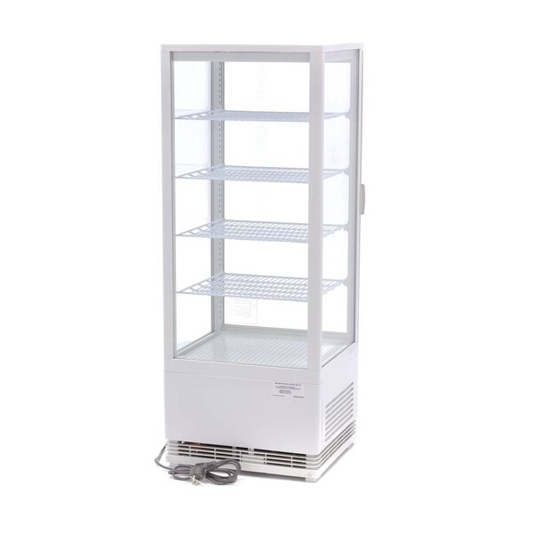 Koelvitrine | 1 Draaideur | 105 Liter Capaciteit | 4 Roosters | 0.18kW (230V) | 428x386x1110(h)mm