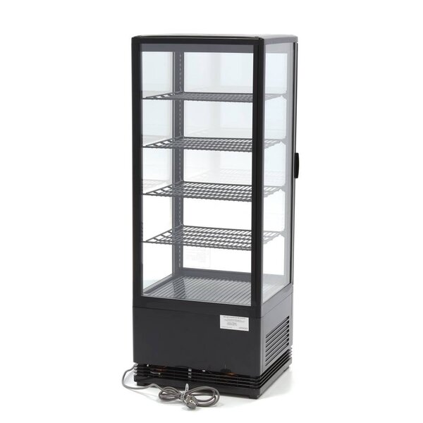Koelvitrine | 1 Draaideur | 105 Liter Capaciteit | 4 Roosters | 0.18kW (230V) | 428x386x1110(h)mm