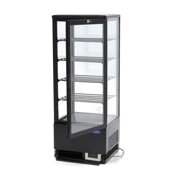 Koelvitrine | 1 Draaideur | 105 Liter Capaciteit | 4 Roosters | 0.18kW (230V) | 428x386x1110(h)mm