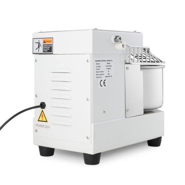 Spiraalkneder | 7.9 Liter Capaciteit | RVS/Metaal/Gecoat | Wit | 0.45kW (230V) | 302x495x385(h)mm
