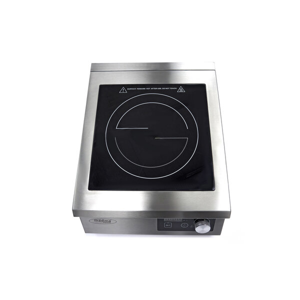 Inductiekookplaat | RVS | 1 Kookpunt (Ø320mm) | Glazen kookplaat | 5kW (400V) | 402x525x183(h)mm