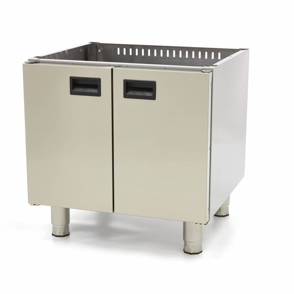 Horeca Onderstel Dubbel | RVS uitvoering | Twee deuren | Ergonomische handgrepen | 600x600x610(h)mm