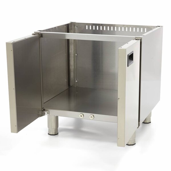 Horeca Onderstel Dubbel | RVS uitvoering | Twee deuren | Ergonomische handgrepen | 600x600x610(h)mm