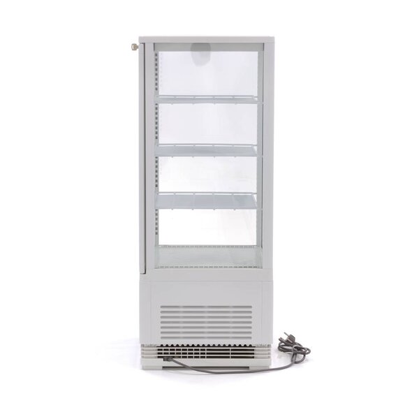 Mini Koelvitrine | 1 Draaideur | 84 Liter Capaciteit | 3 Roosters | 0.18kW (230V) | 428x386x960(h)mm