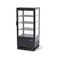 Maxima Mini Koelvitrine | 1 Draaideur | 3 Roosters | Geforceerde koeling | 0.18kW (230V) | 428x386x960(h)mm 