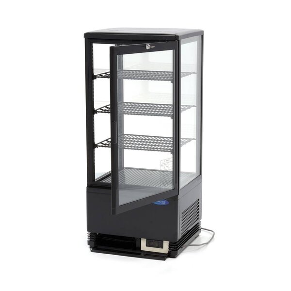 Mini Koelvitrine | 1 Draaideur | 3 Roosters | Geforceerde koeling | 0.18kW (230V) | 428x386x960(h)mm