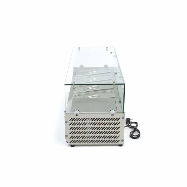 Opzetkoelvitrine | 4x 1/3 GN | Statische koeling | 0.2kW (230V) | 1200x395x435(h)mm