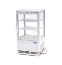 Maxima Mini Koelvitrine | 1 Draaideur | 2 Roosters | Geforceerde koeling | 0.18kW (230V) | 428x386x810(h)mm