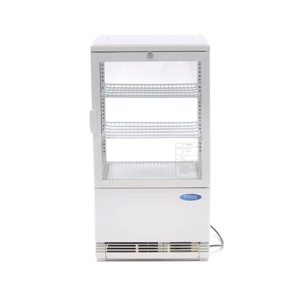 Mini Koelvitrine | 1 Draaideur | 2 Roosters | Geforceerde koeling | 0.18kW (230V) | 428x386x810(h)mm