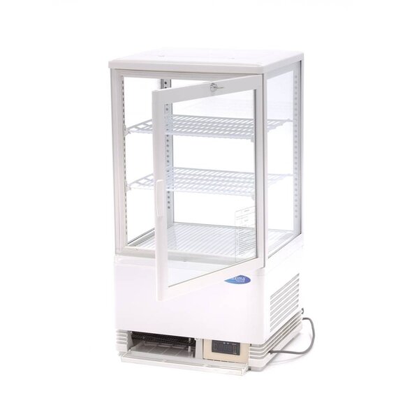 Mini Koelvitrine | 1 Draaideur | 2 Roosters | Geforceerde koeling | 0.18kW (230V) | 428x386x810(h)mm