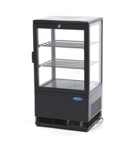 Maxima Mini Koelvitrine | 1 Draaideur | 64 Liter Capaciteit | 2 Roosters | 0.18kW (230V) | 428x386x810(h)mm 