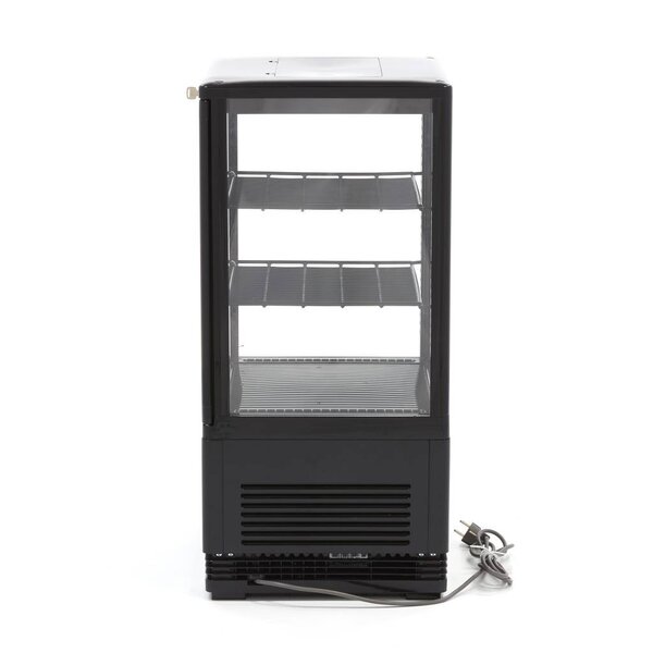 Mini Koelvitrine | 1 Draaideur | 64 Liter Capaciteit | 2 Roosters | 0.18kW (230V) | 428x386x810(h)mm