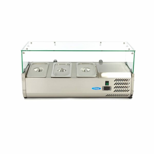 Opzetkoelvitrine | 3x 1/3 GN | Statische koeling | 0.2kW (230V) | 955x395x435(h)mm