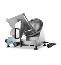 Maxima Vleessnijmachine | Gecoat Staal/Aluminium | Robuuste aluminium constructie | Hol geslepen gehard staal mes | 0.15kW (230V) | 479x414x364(h)mm