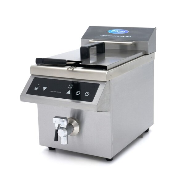 Inductie frituurpan | 60–190°C | RVS | Touchbediening LED-display | 3.5kW (230V) | 290x500x410(h)mm