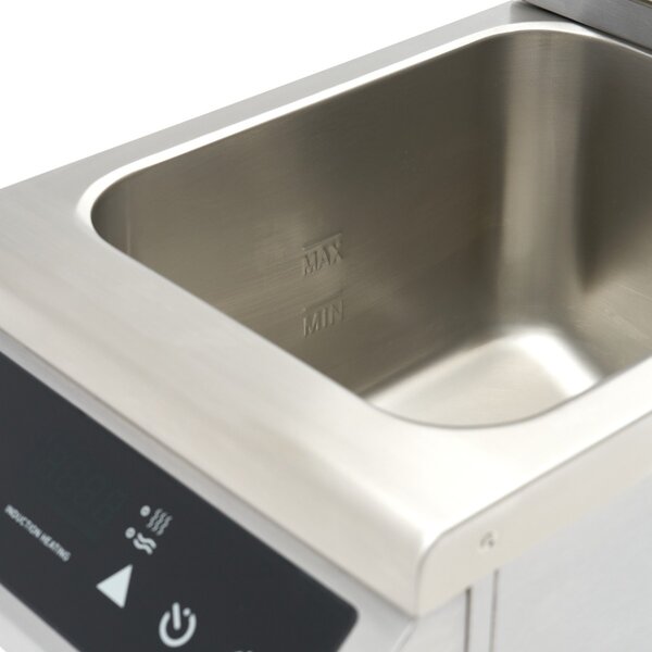 Inductie frituurpan | 60–190°C | RVS | Touchbediening LED-display | 3.5kW (230V) | 290x500x410(h)mm