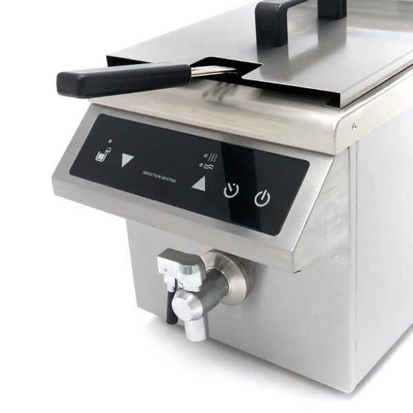 Inductie frituurpan | 60–190°C | RVS | Touchbediening LED-display | 3.5kW (230V) | 290x500x410(h)mm