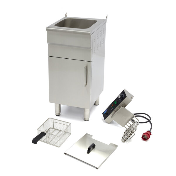 Frituurpan | 50–200°C | RVS | Koude zone | 5kW (400V) | 360x530x910(h)mm