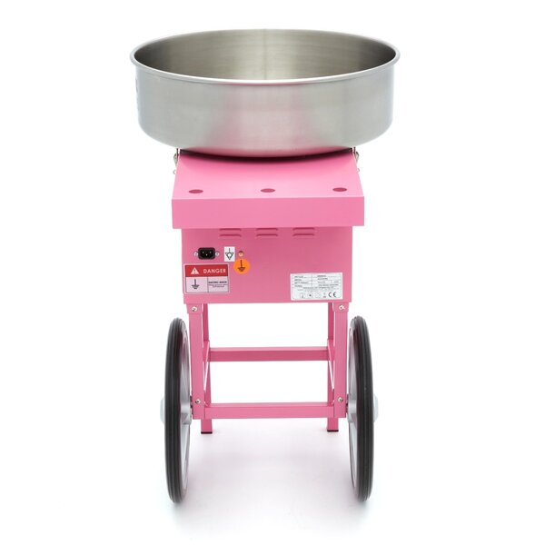Suikerspinmachine | RVS | Roze | RVS pan | 1.08kW (230V) | 960x520x880(h)mm