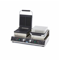 Maxima Wafelijzer | 50–300°C | RVS | Vier wafels tegelijk | 3kW (230V) | 630x380x270(h)mm