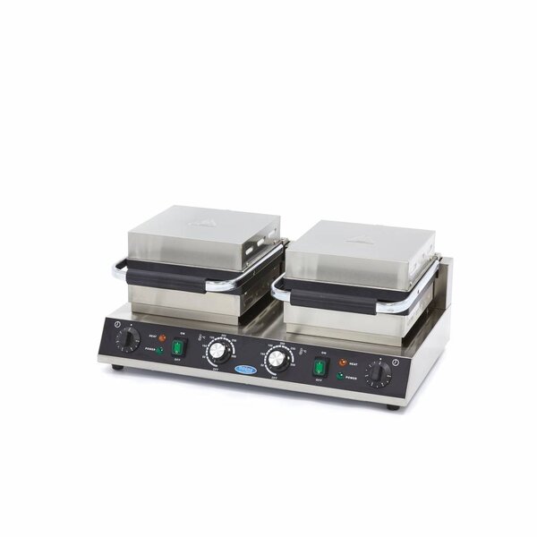Wafelijzer | 50–300°C | RVS | Vier wafels tegelijk | 3kW (230V) | 630x380x270(h)mm