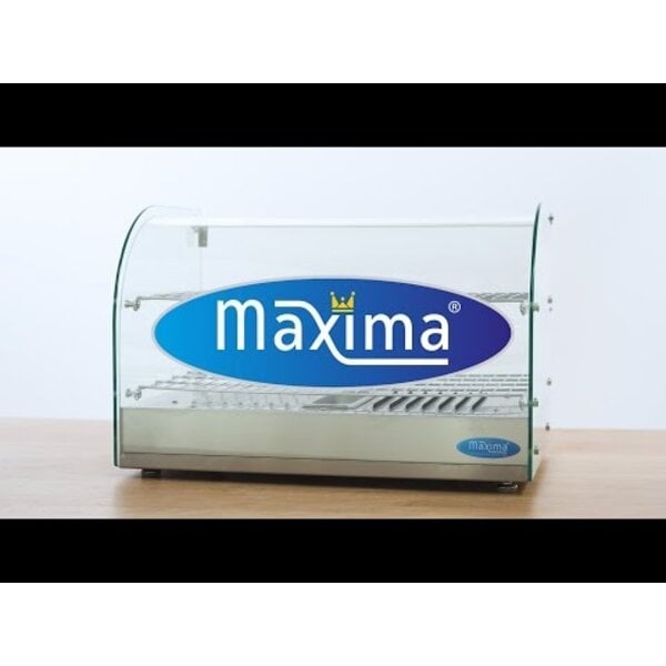 Warmhoudvitrine | 2 Deuren | 48 Liter Capaciteit | 2 Roosters | 0.8kW (230V) | 554x376x376(h)mm