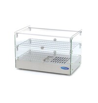 Maxima Warmhoudvitrine | 2 Deuren | 48 Liter Capaciteit | 2 Roosters | 0.8kW (230V) | 554x361x376(h)mm