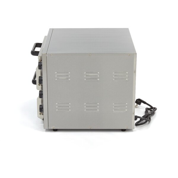 Pizza Oven | 2 Deuren | 2 Compartimenten | RVS/Metaal/Glas | 3kW (230V) | 580x580x450(h)mm