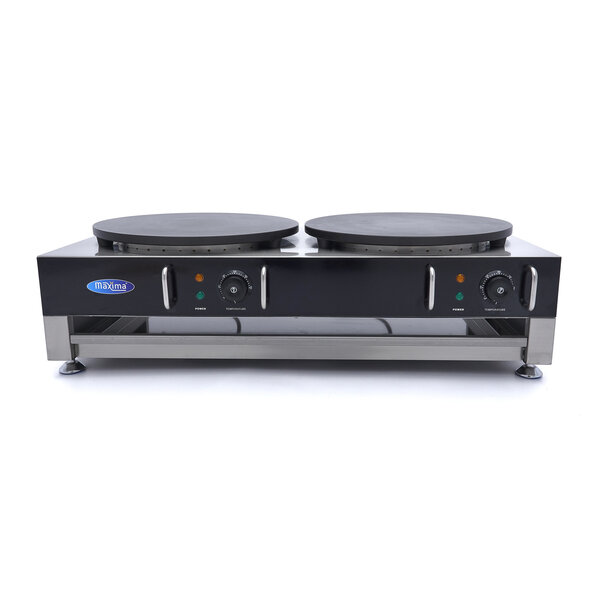 Crepebakplaat Dubbel | 50–300°C | RVS | Gietijzeren bakplaat | 6kW (230V) | 865x495x260(h)mm