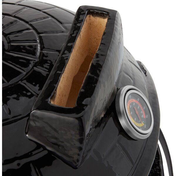 Keramische pizza oven | Keramische behuizing | Bamboe handvatten | 705x550x400(h)mm