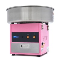 Maxima Suikerspinmachine | RVS | Roze | RVS pan | 1.08kW (230V) | Ø520x480(h)mm