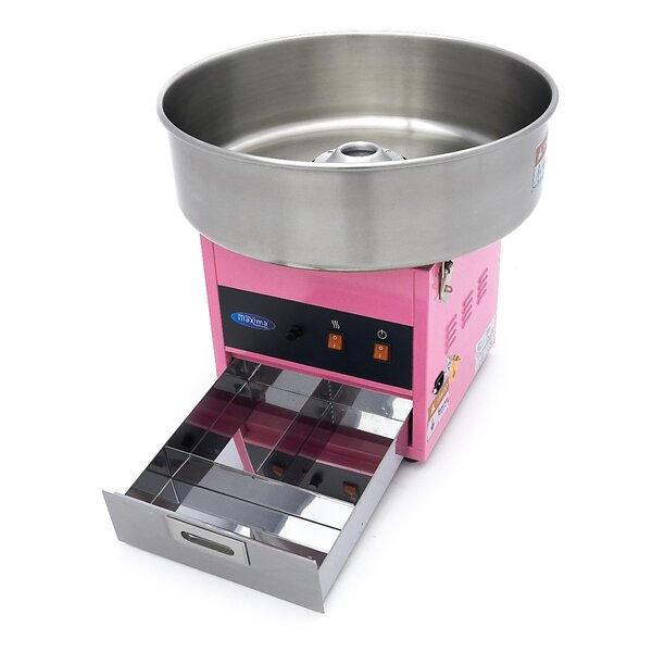 Suikerspinmachine | RVS | Roze | RVS pan | 1.08kW (230V) | Ø520x480(h)mm