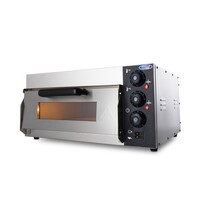 Maxima Pizza Oven | 1 Deur | 1 Compartimenten | RVS/Metaal/Glas | 2kW (230V) | 580x580x270(h)mm