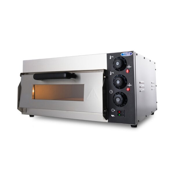 Pizza Oven | 1 Deur | 1 Compartimenten | RVS/Metaal/Glas | 2kW (230V) | 580x580x270(h)mm