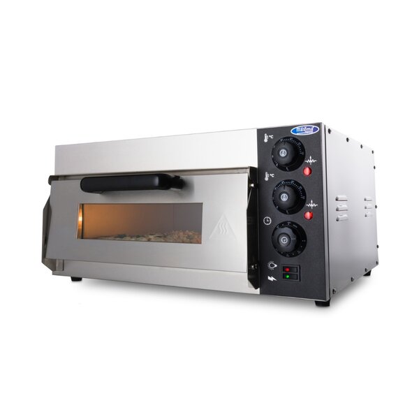 Pizza Oven | 1 Deur | 1 Compartimenten | RVS/Metaal/Glas | 2kW (230V) | 580x580x270(h)mm