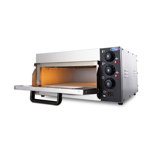 Pizza Oven | 1 Deur | 1 Compartimenten | RVS/Metaal/Glas | 2kW (230V) | 580x580x270(h)mm