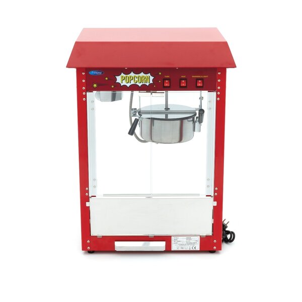 Popcorn Machine | 2 Draaideuren | Gecoat Staal/Glas | Rood | 1.38kW (230V) | 560x420x760(h)mm
