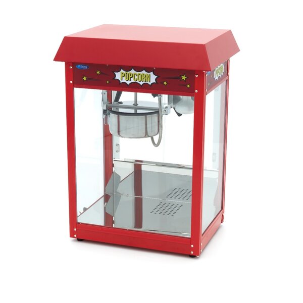 Popcorn Machine | 2 Draaideuren | Gecoat Staal/Glas | Rood | 1.38kW (230V) | 560x420x760(h)mm