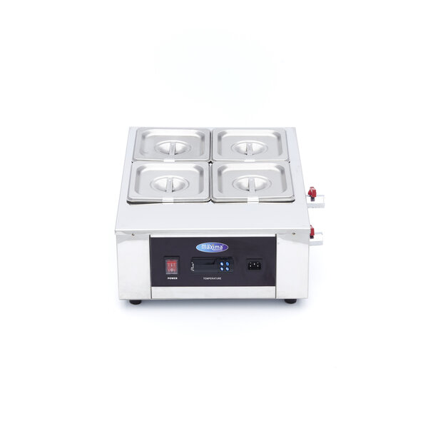 Chocoladesmelter | 1/6 GN | 4 GN Bakken | 30–100°C | 1.5kW (230V) | 410x490x170(h)mm