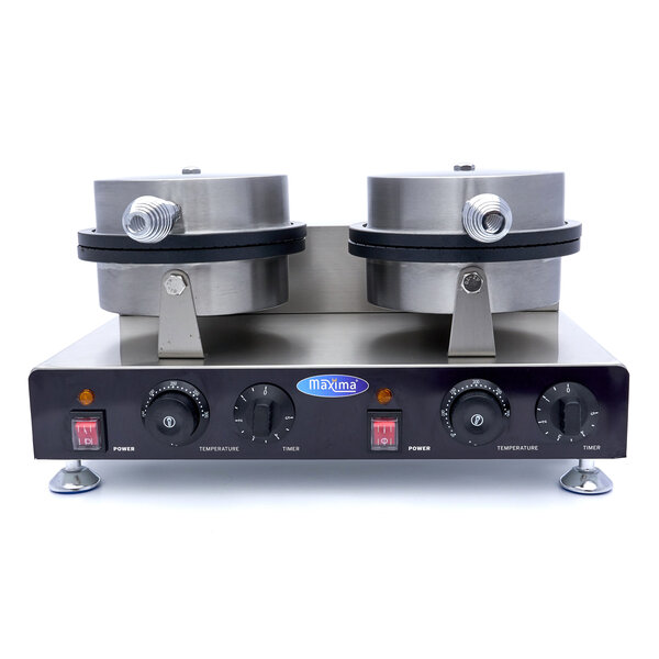 Wafelijzer IJshoorn | 50–300°C | RVS | Dubbel elektrisch | 2kW (230V) | 500x350x240(h)mm