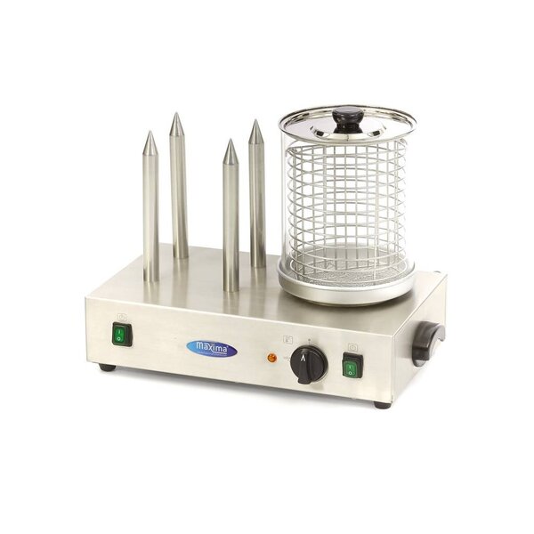 Worstenwarmer | 30–80°C | RVS/Aluminium/Glas | Vier verwarmingsstaven | 1.1kW (230V) | 580x360x460(h)mm