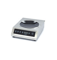 Maxima Wokbrander inductie | 60–240°C | RVS/Glas | Vrijstaand model | 3.5kW (230V) | 425x340x135(h)mm