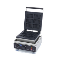 Maxima Wafelijzer Lolly Brusselse Wafel | 50–300°C | RVS | Zes wafels tegelijk | 1.75kW (230V) | 300x380x250(h)mm