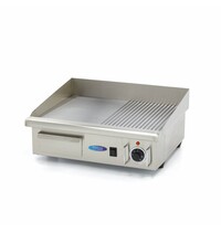 Maxima Elektrische grillplaat | 50–300°C | RVS | RVS spatschermen | 3kW (230V) | 560x470x250(h)mm