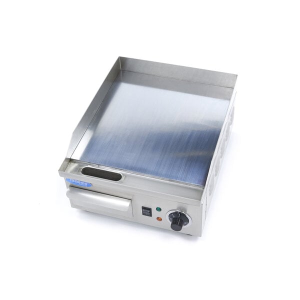 Elektrische grillplaat | 50–300°C | RVS | Gladde bakplaat chroom | 2kW (230V) | 360x450x220(h)mm