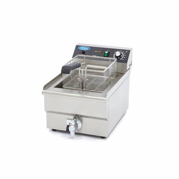 Frituurpan horeca | 50–200°C | RVS | Tapkraan | 3kW (230V) | 336x530x385(h)mm